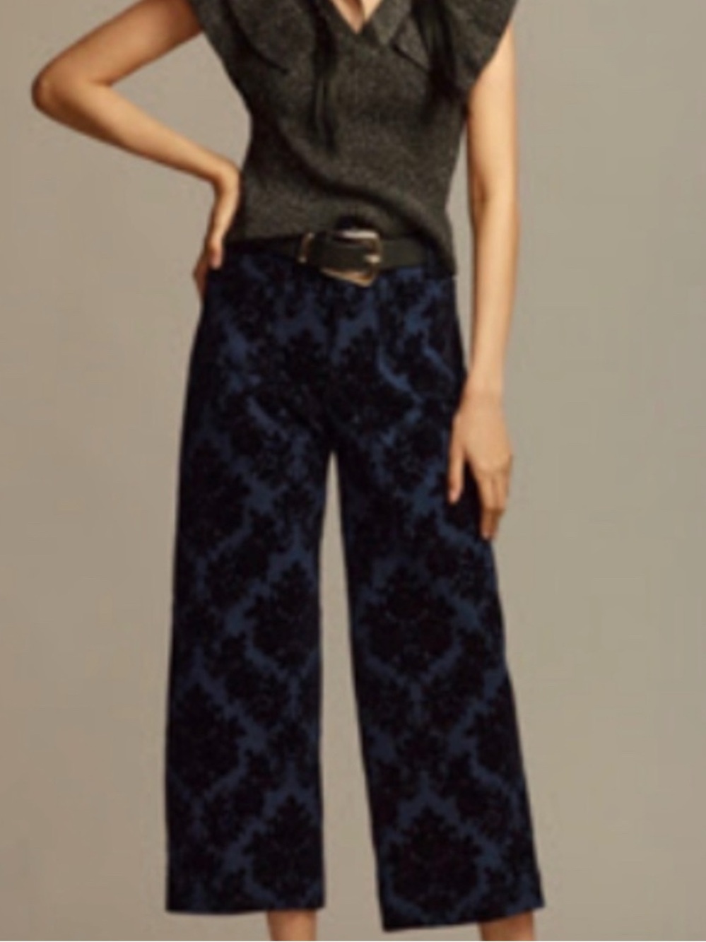 Wide-Leg Colette Crop Pants
